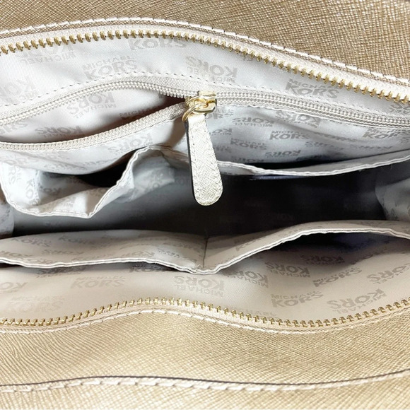 Michael Kors Gold Shimmer Women's Bag Satchel Large Purse - Picture 5 of 5